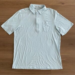 Criquet Classic Light Blue Polo Shirt with Chest Pocket Men’s Size XL